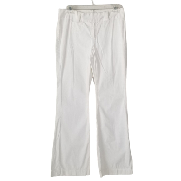 Banana Republic Pants - Banana Republic Martin Fit Flared Leg Cotton White Pant Stretch Size 4
